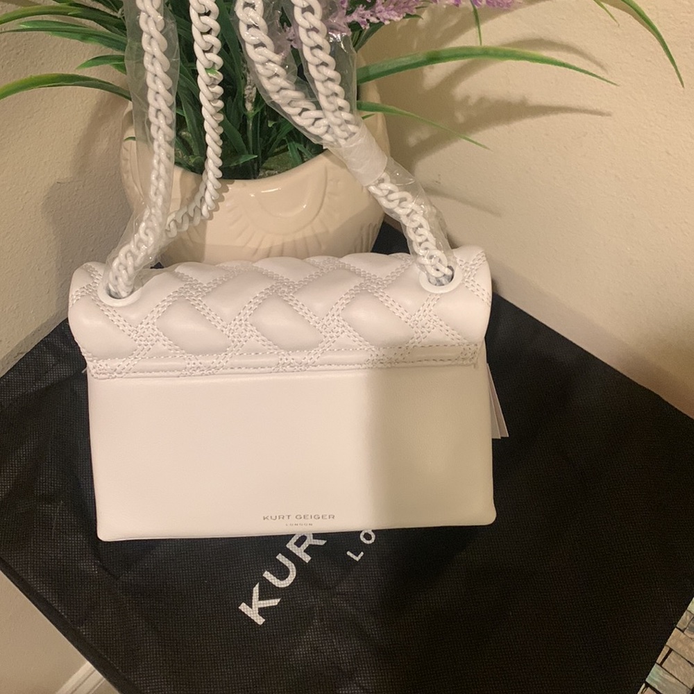 Kurt Geiger London Mini Kensington Drench Leather Shoulder Bag - Picture 4 of 16